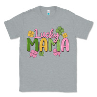 Heather Grey lucky mama Classic Tee - MaliasSmallBusiness