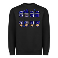 Black valentine's day school pencils navy blue Heavyweight Sweatshirt - MaliasSmallBusiness