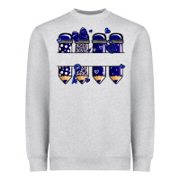 Valentine's Day School Pencils Navy Blue Heavyweight Sweatshirt | Teevron