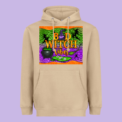 Bad Witch Vibes Heavyweight Hoodie Designed By Nancycooperartshop