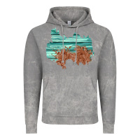 Cloud Rock wood leather patch Vintage Hoodie - AdoDesignShop