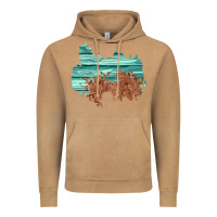 Vintage Camel wood leather patch Vintage Hoodie - AdoDesignShop
