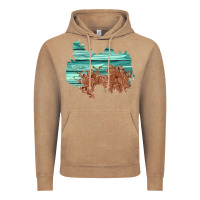 Vintage Coffee wood leather patch Vintage Hoodie - AdoDesignShop