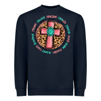 Navy love myself cross Heavyweight Sweatshirt - MaliasSmallBusiness