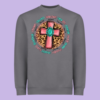 Love Myself Cross Heavyweight Sweatshirt Designed By Maliassmallbusiness