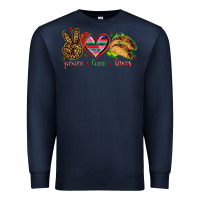 Navy Peace love tacos Premium Sweatshirt - NancyCooperArtShop