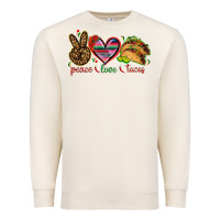 Sandshell Peace love tacos Premium Sweatshirt - NancyCooperArtShop
