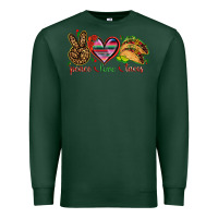 Sports Green Peace love tacos Premium Sweatshirt - NancyCooperArtShop