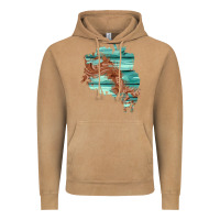 Vintage Camel wood leather patch Vintage Hoodie - AdoDesignShop