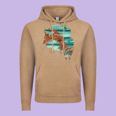 Wood Leather Patch Vintage Hoodie Designed By Adodesignshop