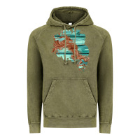 Vintage Olive wood leather patch Vintage Hoodie - AdoDesignShop