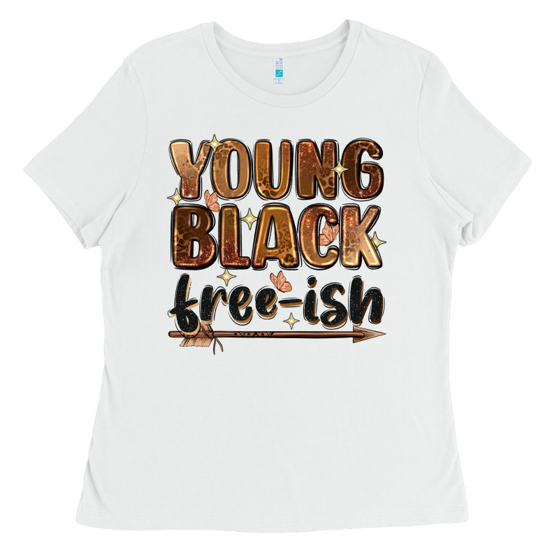 Young Black Free-ish Ladies Tee by Zillion Design Studio | Teevron