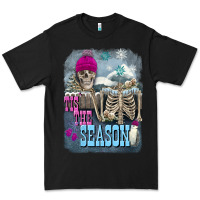 Black Winter tis the season skeleton Premium Tee - FaDigitalArtStudio