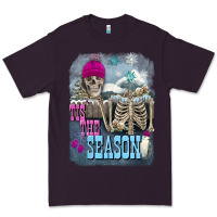 Plum Winter tis the season skeleton Premium Tee - FaDigitalArtStudio