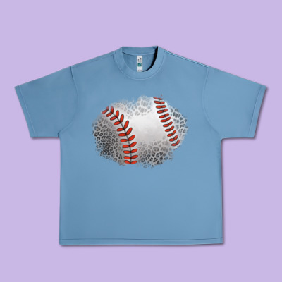 Leopard Baseball Patch Urban Heavy Tee Designed By Jasminsmagicworld