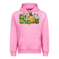 Fuchsia Pink St. Patrick's Day coffee cups Urban Hoodie - OliviaCreatesArt
