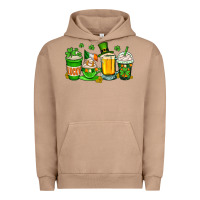 Pigment Burro St. Patrick's Day coffee cups Urban Hoodie - OliviaCreatesArt