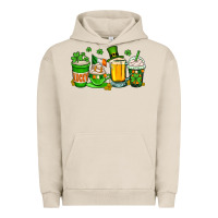 Pigment French Oak St. Patrick's Day coffee cups Urban Hoodie - OliviaCreatesArt
