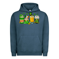 Pigment Midnight Navy St. Patrick's Day coffee cups Urban Hoodie - OliviaCreatesArt