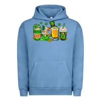 Pigment Pebble Blue St. Patrick's Day coffee cups Urban Hoodie - OliviaCreatesArt