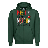 Sports Green Merry Teacher Bright Students Christmas Zipper Hoodie - LillyAllenDesigns
