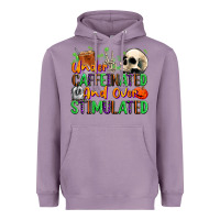 Lavender Under Caffeinated and Over Stimulated Heavyweight Hoodie - texasbilliewilder