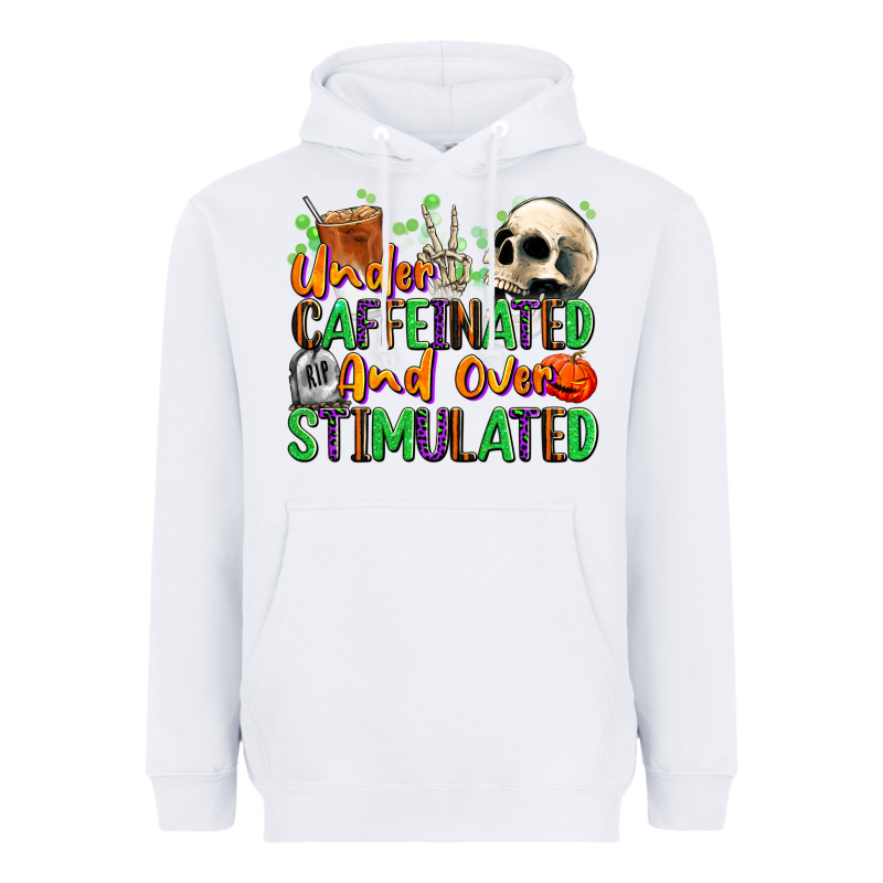 Under Caffeinated And Over Stimulated Heavyweight Hoodie by texasbilliewilder | Teevron