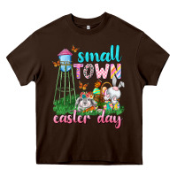 Chocolate Brown Small Town Easter Day Heavy Core Tee - Neo Western