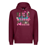 Burgundy Warriors wear pink Cancer Awareness Premium Hoodie - HowdyJamesFarm