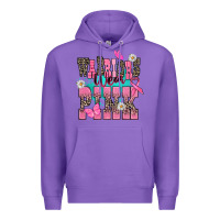 Purple Warriors wear pink Cancer Awareness Premium Hoodie - HowdyJamesFarm