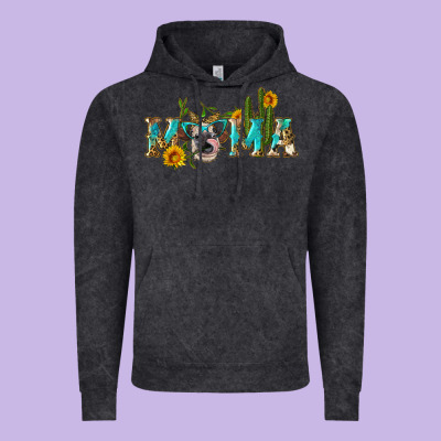 Western Mama Cow Vintage Hoodie Designed By Artiststas
