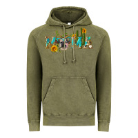 Vintage Olive western mama cow Vintage Hoodie - Artiststas