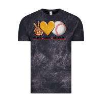 Cloud Black peace love baseball Vintage Tee - AdoDesignShop