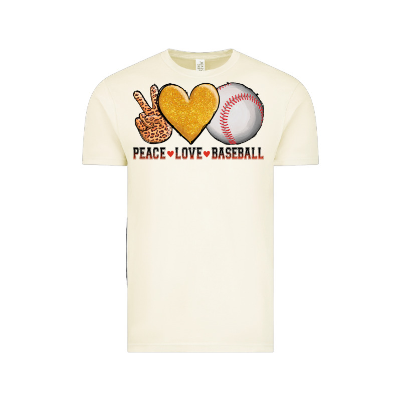 Peace Love Baseball Vintage Tee by AdoDesignShop | Teevron