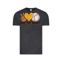 Vintage Black peace love baseball Vintage Tee - AdoDesignShop