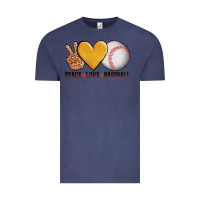 Vintage Denim peace love baseball Vintage Tee - AdoDesignShop