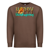 Chestnut Happy Thanksgiving with Turkey Premium Sweatshirt - texasbilliewilder