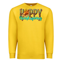 Lemon Happy Thanksgiving with Turkey Premium Sweatshirt - texasbilliewilder