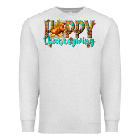 Oatmeal Heather Happy Thanksgiving with Turkey Premium Sweatshirt - texasbilliewilder