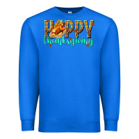 True Royal Happy Thanksgiving with Turkey Premium Sweatshirt - texasbilliewilder