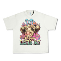 Pistachio Easter Day Cow Urban Heavy Tee - NancyCooperArtShop