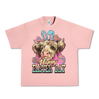 Salmon Easter Day Cow Urban Heavy Tee - NancyCooperArtShop