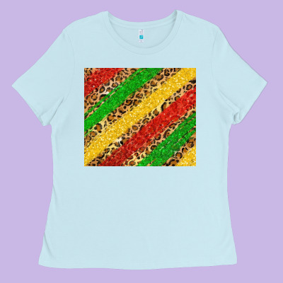 African Colors Leopard Ladies Tee Designed By Zillion Design Studio