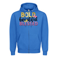 True Royal bold beautiful blessed Zipper Hoodie - LillyAllenDesigns