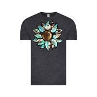 Vintage Black sunflower Vintage Tee - BarkalooDesign