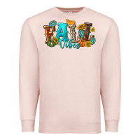 Pale Pink Fall Vibes Premium Sweatshirt - texasbilliewilder