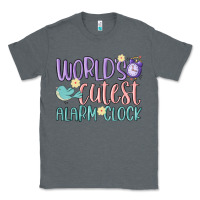 Charcoal Heather world's cutest alarm clock Classic Tee - MaliasSmallBusiness