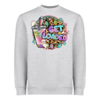 Heather Grey get loaded rabbit and easter Heavyweight Sweatshirt - MaliasSmallBusiness