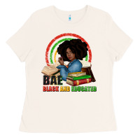 Bone Bae black and educated Ladies Tee - Zillion Design Studio