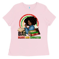 Bubblegum Pink Bae black and educated Ladies Tee - Zillion Design Studio